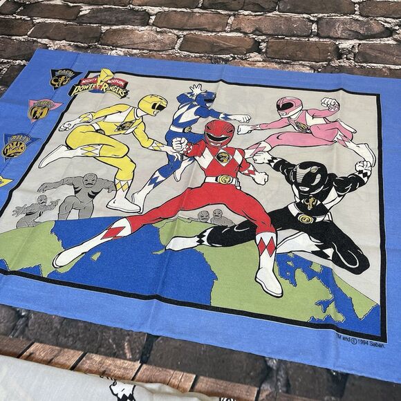 Vintage Mighty Morphin Power Rangers Bedding Saban 1994 Twin Bed 90s Set - Picture 6 of 9
